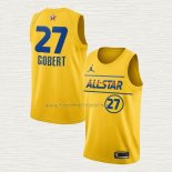 Camiseta Rudy Gobert NO 27 Utah Jazz All Star 2021 Oro