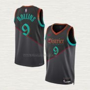 Camiseta Ryan Rollins NO 9 Washington Wizards Ciudad 2023-24 Negro