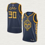 Camiseta Stephen Curry NO 30 Golden State Warriors Ciudad 2018-19 Azul