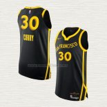Camiseta Stephen Curry NO 30 Golden State Warriors Ciudad Autentico 2023-24 Negro