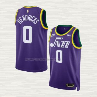 Camiseta Taylor Hendricks NO 0 Utah Jazz Classic 2023-24 Violeta