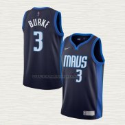 Camiseta Trey Burke NO 3 Dallas Mavericks Earned 2020-21 Azul