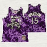 Camiseta Vince Carter NO 15 Toronto Raptors Galaxy Violeta
