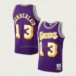 Camiseta Wilt Chamberlain NO 13 Los Angeles Lakers Mitchell & Ness 1971-72 Violeta