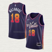 Camiseta Yuta Watanabe NO 18 Phoenix Suns Ciudad 2023-24 Violeta