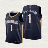 Camiseta Zion Williamson NO 1 Nino New Orleans Pelicans Icon 2019-20 Azul